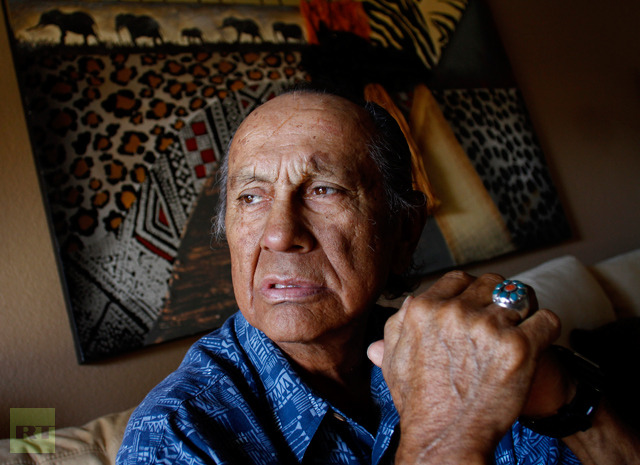 Russell Means poses for a portrait at his home in Scottsdale, Arizona, October 28, 2011 (Reuters / Joshua Lott)
